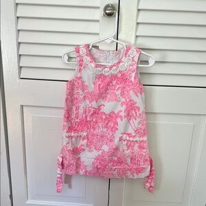 Lilly Pulitzer Pink and White A-line Formal Dress